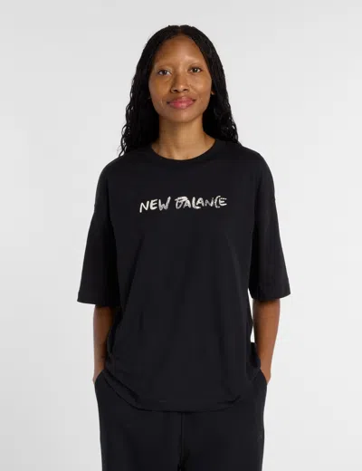 New Balance Women's Visibly Loved Oversized T-shirt In Black
