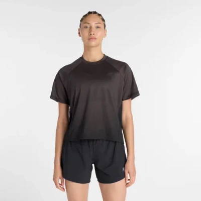 New Balance Women's Viz-tech Run T-shirt In Black