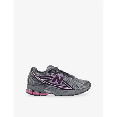 New Balance Womens Black Black Grey Pink 1906 Woven Trainers In Gray
