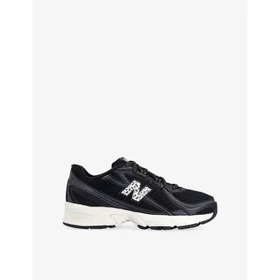 New Balance Womens Black Sea Salt Leopard 740 V2 Woven Trainers