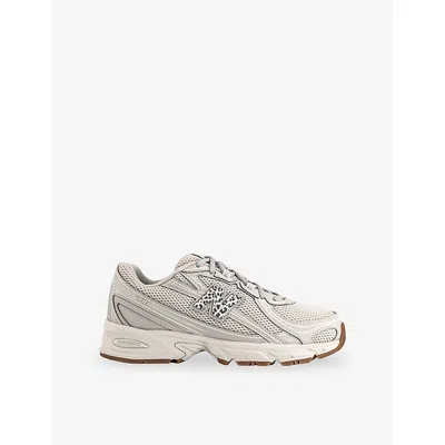 New Balance Womens Moonbeam Sea Salt Leopar 740 V2 Woven Trainers In Gray