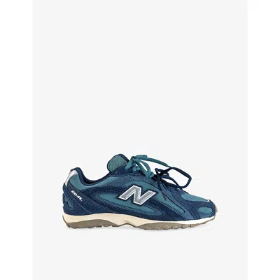 New Balance Womens Nb Navy Salt Water 204l Suede And Mesh Trainers In Blue