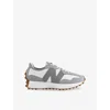New Balance Womens Raincloud 327 Suede And Mesh Low-top Trainer In Raincloud
