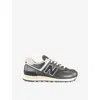 New Balance Womens Metallic Bronze 574 Leather Trainers Eur 39 / 6 Uk In Gray