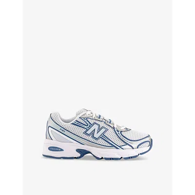 New Balance Womens 740 V2 Logo-embroidered Mesh Low-top Trainers Blue Metallic