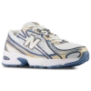 New Balance Womens  740 In White/blue/gold