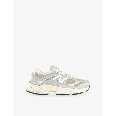 New Balance Womens  9060 Suede And Mesh Trainers In Gray