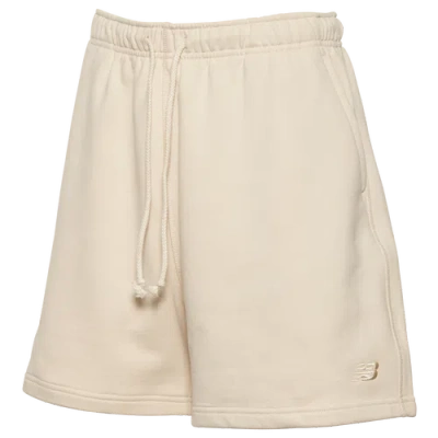 New Balance Womens  Athletics French Terry Shorts In Tan/tan