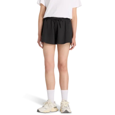New Balance Womens  French Terry Circle Shorts In Black
