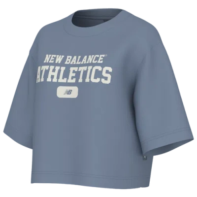 New Balance Womens  Heritage Relaxed T-shirt In Blue