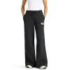 New Balance Womens  Linear Heritage Fleece Wide Leg Pants In Black