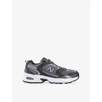 New Balance Womens  Mr530 Leather And Mesh Trainers In Black Metallic Truffle S