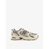 New Balance Womens Mr530 Logo-embossed Leather And Mesh Low-top Trainers Offwhite Beige In Offwhite Beige