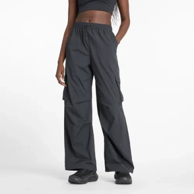 New Balance Womens  Nylon Cargo Pants In Black