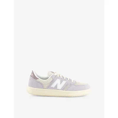 New Balance Womens Pearl Grey T500 Suede Low-top Trainers