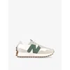 New Balance Womens  327 Suede And Leather Low-top Trainers In Nori Offwhite