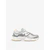 New Balance Womens Slate Grey Yellow 9060 Suede And Mesh Trainers In Multi
