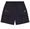 New Balance Woven Cargo Short 'black' In Blue