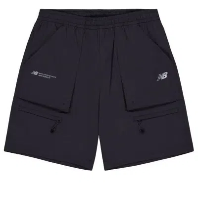 New Balance Woven Cargo Short 'black' In Blue