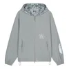 New Balance X A Bathing Ape Crossover Splicing Hooded Jacket Gray In Gray