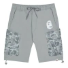 New Balance X A Bathing Ape Relaxed Fit Shorts 'grey White' In Gray
