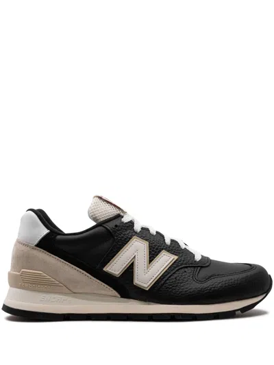 New Balance Aimé Leon Dore 996 Suede And Rubber-trimmed Leather Sneakers In Black
