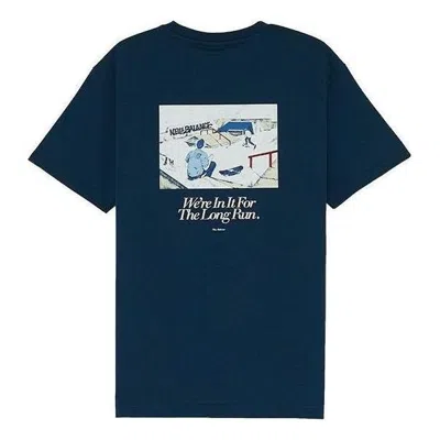 New Balance X Anb Sport Tee 'navy White' In Blue