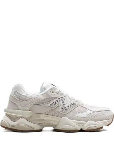 New Balance X Asos Exclusive 9060 "sea Salt/leopard Print" Sneakers In White
