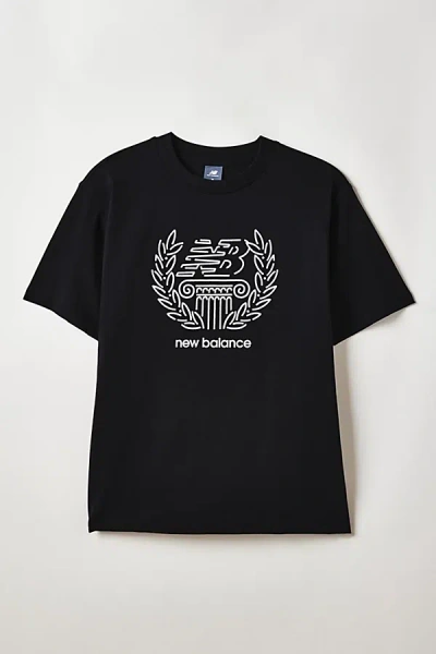 NEW BALANCE X DEBUT CREST GRAPHIC TEE IN BLACK, MEN'S AT URBAN OUTFITTERS 