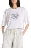 New Balance X Debut Oversize Crop Sculpture Graphic T-shirt In White