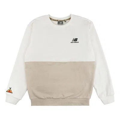 New Balance X Jhi Crossover Printing Colorblock Casual Round Neck Pullover White