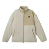 New Balance X Jhi Crossover Stay Warm Splicing Lamb's Wool Reversible Stand Collar Jacket Couple Sty In Gray