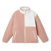 New Balance X Jhi Crossover Stay Warm Splicing Lamb's Wool Reversible Stand Collar Pink Jacket In Multi