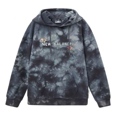 New Balance X Jhi Tie Dye Dirty Crates Hoodie 'black Grey' In Blue
