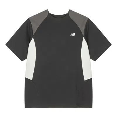 New Balance X Liangdong Color Block T-shirt 'dark Grey' In Black