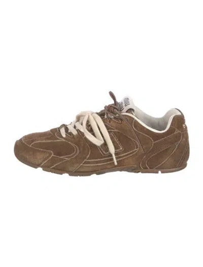 Pre-owned New Balance X Miu Miu 530 Sl Athletic Sneakers In Brown