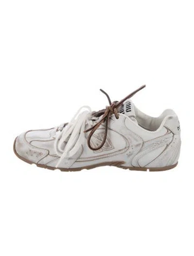 Pre-owned New Balance X Miu Miu 530 Sl Athletic Sneakers In White