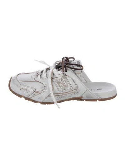 Pre-owned New Balance X Miu Miu 530 Sl Leather Mules W/ Tags In White