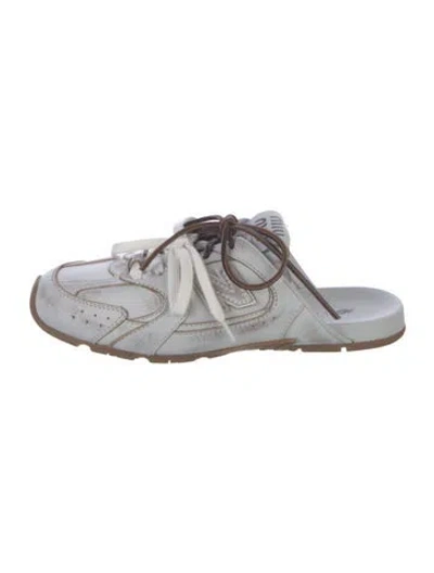 Pre-owned New Balance X Miu Miu 530 Sl Mules Leather Mules W/ Tags In White