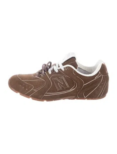 Pre-owned New Balance X Miu Miu Suede Athletic Sneakers In Brown