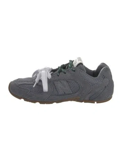 Pre-owned New Balance X Miu Miu Suede Athletic Sneakers In Gray