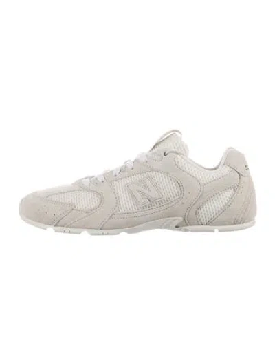 Pre-owned New Balance X Miu Miu Suede Athletic Sneakers W/ Tags In White