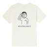 New Balance X Noritake Crossover Funny Pattern Printing Round Neck Short Sleeve Couple Style White In White