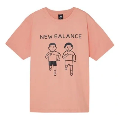 New Balance X Noritake Crossover Funny Pattern Round Neck Short Sleeve Couple Style Pink