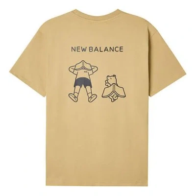 New Balance X Noritake Crossover Funny Pattern Sports Round Neck Short Sleeve Unisex Yellow
