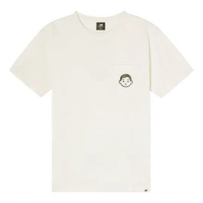 New Balance X Noritake Crossover Small Printing Sports Short Sleeve Couple Style White