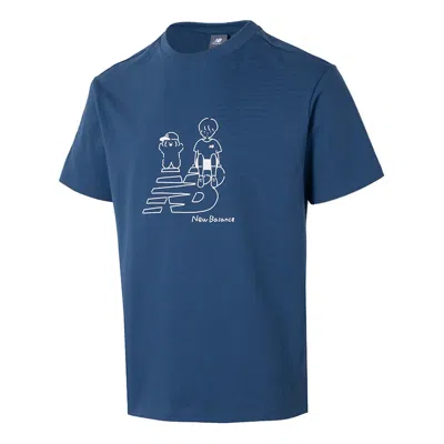 New Balance X Noritake Graphic T-shirt ' Navy' In Blue