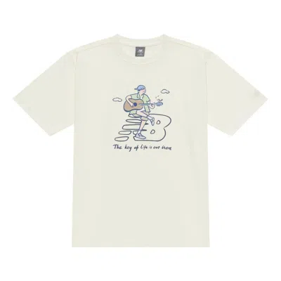 New Balance X Pk Guitar Graphic T-shirt 'ivory' In White