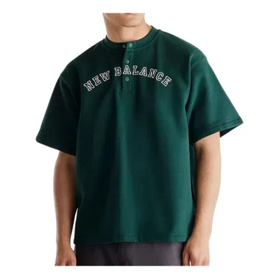 New Balance X Shohei French Terry Henley Neck T-shirt Asia Sizing 'nordic Green'