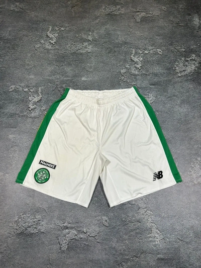 Pre-owned New Balance X Soccer Jersey Celtic 2015-2016 Home Football Shorts New Balance Soccer In White